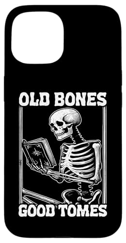 Old Bones Good Tomes Book Lover Bookworm �X�P���g���u�b�N �X�}�z�P�[�X iPhone 15 �p