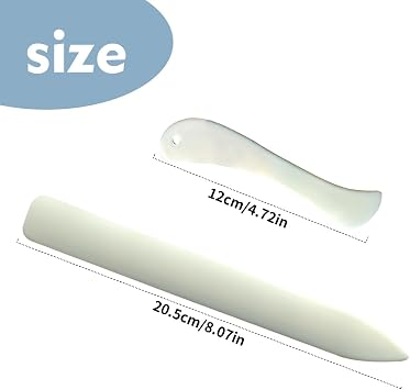 4 Pieces Plastic Bone Folder Paper Folders Set for Scoring, Folding, Polishing, Bookbinding, Leather Crafts, Origami Tools for Card Making, Quilting, Leather Crafts