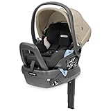 Peg Perego Primo Viaggio Lounge - Reclining Rear Facing Infant Car Seat - Includes Base with Load Leg & Anti-Rebound Bar - for Babies 4 to 30 lbs - Made in Italy - Vanilla Blend (Black & Cream)