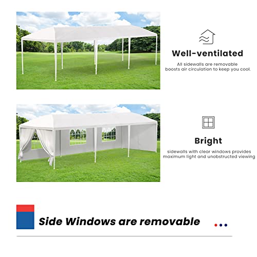 10X30 Outdoor Canopy Patio Tent Party Tent Camping Gazebo Events Tent With 5 Removable Walls For Party Wedding Bbq Cater #TOP3