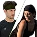 Temple Tape Headband, Sweatband and Sports Headbands Moisture Wicking Workout Sweatbands for Running, Crossfit, Skiing and Bike Helmet Friendly, 2 Piece