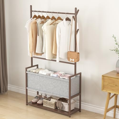 Bamboo Clothing Rack,Garment Rack w...