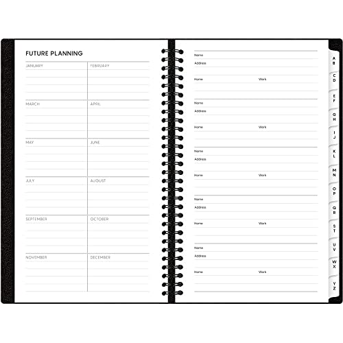 Blue Sky Aligned 2023 Weekly Contacts And Mini Planner, Telephone/Address, 3.5" X 6", Heavyweight Cover, Semi Concealed Wirebound, Black (123854-23) #TOP3