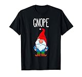 Gnope, Tomte Garden Gnome Gift, Funny Scandinavian Nope T-Shirt