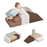 BanaSuper Kids Soft Play Set, Soft Play Shapes for Motor Skill Development, Soft Play Equipment for Toddlers, Kids Play Sofa Bed, Toddler Foam Sofa Couch, Baby Climb & Crawl Foam Blocks