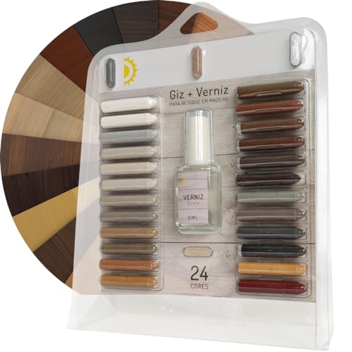 KIT GIZ P/RETOQUE PROFISSIONAL 24 CORES + VERNIZ BRILHO