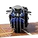 Magic Ants Motorcycle Pop Up Card, Motorbike Birthday Card, Greeting Card, Graduation Card, Congratulations Card, Retirement Card, Anniversary Card, Fathers Day Card