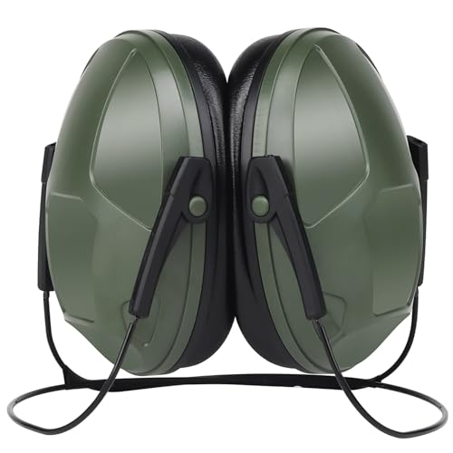 AHTCPO Auriculares con Cancelación de Ruido de Montaje Trasero para Juegos TáCticos y Caza en Obras de Construcción(Green)