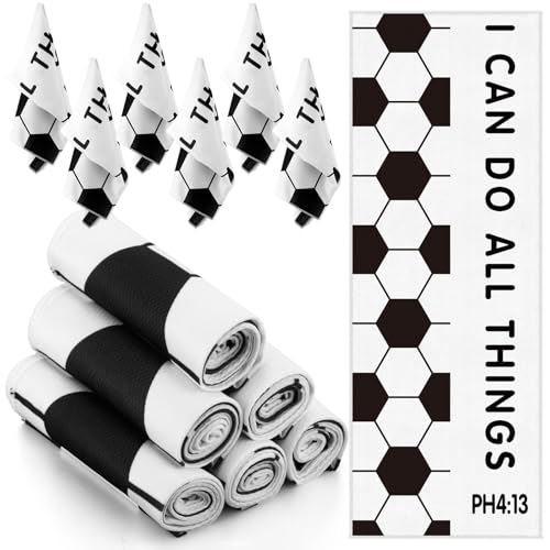 Hahafelt Cooling Towels Bulk, Team Swag Bag Stuffers, 12 Pcs, Soccer
