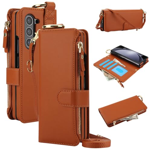 Coque portefeuille Galaxy Z Fold 7 zippée pour éviter les pertes