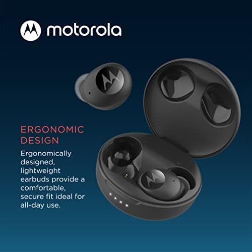 Motorola Sound Wireless Earphones - Moto Buds 250 - In-Ear - Qi Technology - Water and Sweatproof - Touch and Voice Control - 18 Hours Playtime - Black, S/M/L