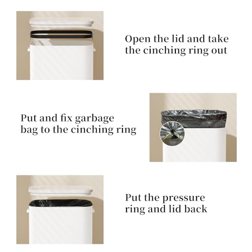 Caneca de basura con tapa pop-up y ruedas 9.5 galones miniatura 5