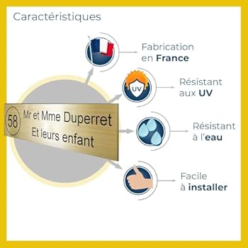 DECOHO - Étiquette Nom Personnalisable Pour Boîte Aux Lettres