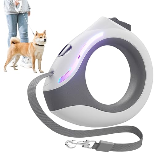 XJKLBYQ Tug Retractable Dog Leash,Rechargeable Night Walk Retractable Dog Leash With Led Light Dog Leash With Flashlight For Small Medium Dogs
