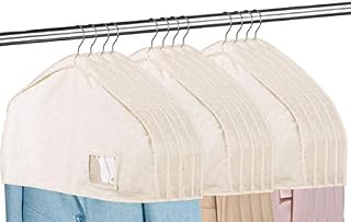 MISSLO Cotton Shoulder Covers for Clothes Hanging Breathable Garment Bag Clothing Dust Protector