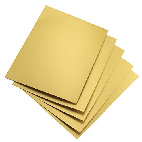 Hygloss Metallic Foil Board Stock Sheets, Arts & Crafts, Classroom Activities & Card Making, 100 Pack, 8.5 x 11-Inch, Matte Gold