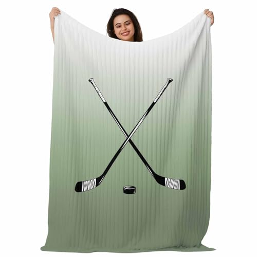 Twin Blanket for Couch Bed, Sage Green Ombre Flannel Soft
