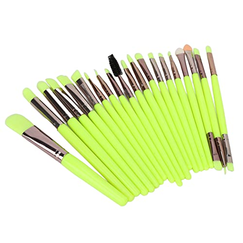 Pinceaux de maquillage vert fluo pour estomper le fard sans irriter les paupières
