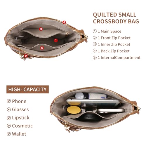 SENDEFN Crossbody Purse for Women Lightweight Medium Trendy Leather Crossbody Bag Women's Shoulder Handbags with Tassel4