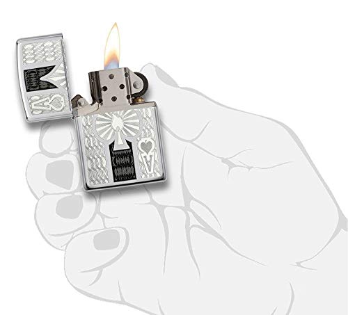 Briquet Tempête Zippo Ace en Chrome avec Coffret Cadeau Idéal - 6