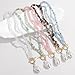 Pendlixy Healing Crystal Pearl Necklaces for Women Trendy Natural Stone Chip Beaded Colorful Bohemian Fashion Necklace Jewelry Gift