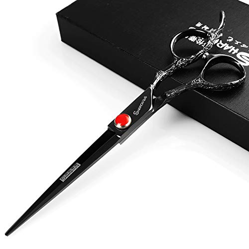 SHARONDS Black Rose Professional Hairdressing Scissors 6 inch and 7 inch Japan 440C Hairdresser Scissors (7 inch Cutting Scissors) - Image 2