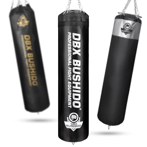 DBX BUSHIDO SPORT Sacco da boxe vuoto 130 cm - Sacco da boxe - Allenamento Boxe Sport e Kickboxing - Sacco da boxe (Bianco)