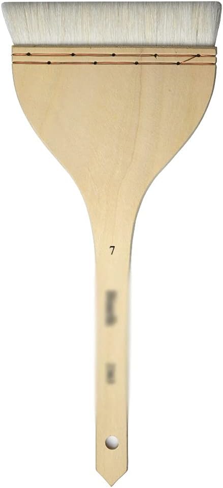 Artist with Furry Wooden Handle Provides Paints for Painters