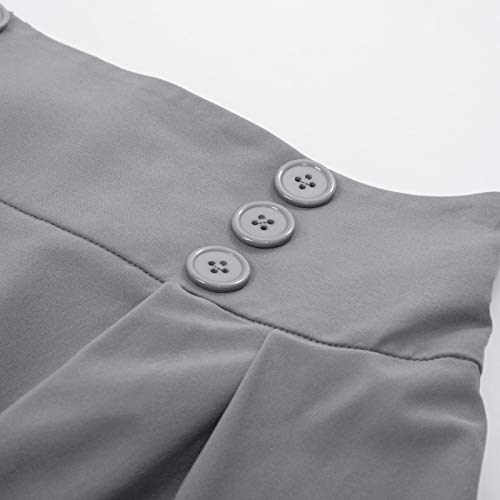 Image of Belle Poque Women's Midi Pleated A-Line Skirts Pockets