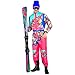 W WIDMANN MILANO Party Fashion - Kostüm Skianzug für Damen und Herren, Overall mit Gürtel, Retro Design für Karneval & Apres Ski Party