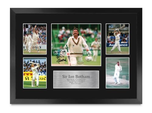Foto firmada de Ian Botham enmarcado A3 HWC Trading de alta calidad