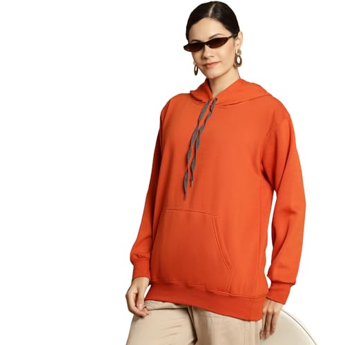 Image of Mack Jonney Printed Hooded Cotton Fleece Sweatshirt for Women (Pack of 2)-MACK50892