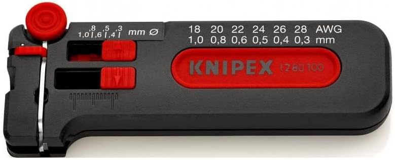 KNIPEX 12 80 100 SB Pelacables Mini 18-28 AWG