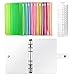 Produktbild Teblacker A6 nachfüllbare 6 runde Ringe Binder Cover, Budget Binder A6,A6 Binder Notebook mit 12 PCS Plastic Binder Pockets Umschläge, 1 Lineal
