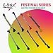 Z-Stix Professional Juggling Flower Sticks-Devil Sticks and 2 Hand Sticks, Beginner Friendly - Festival Series (Banshee 17