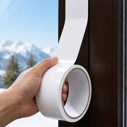 Image of HASTHIP10mx50mm Window Weather Sealing Tape - Sealing Heavy Duty Residue Free RV Insulation Window Ac Insulation Tape for Doors and Windows, Weather Stripping Draft Isolation Tapes