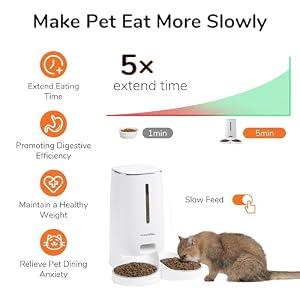 FUKUMARU Automatic Cat Feeder, 4L Dog Feeders with Double Bowls, Support DIY Meals and Timed Control WiFi Cat Food Dispenser, Suit for Most Cat and Dog Food FUKUMARU Automatic Cat Feeder, 4L Dog Feeders with Double Bowls, Support DIY Meals and Timed Control WiFi Cat Food Dispenser, Suit for Most Cat and Dog Food