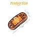 2PCS 2.5 Inch LED Side Marker Light, 12-24V Waterproof Indicators Tail Lights Surface Mount for Car Truck Boat Marine RV Camper (Yellow)