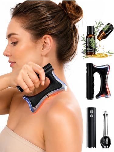Heated Muscle Scraper Tool Fascia Release Full Body Contouring Machine Muscle Scraper Tool Features Modes: Vibration Heat Therapy and Microcurrent Fascia Instant Muscle Relaxation Soreness Relief