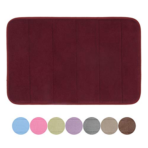 GRAND ERA Memory Foam Bath Mat Non Slip Absorbent Soft Velvet Microfiber Plush Shower Bathroom Rug Carpet, 20