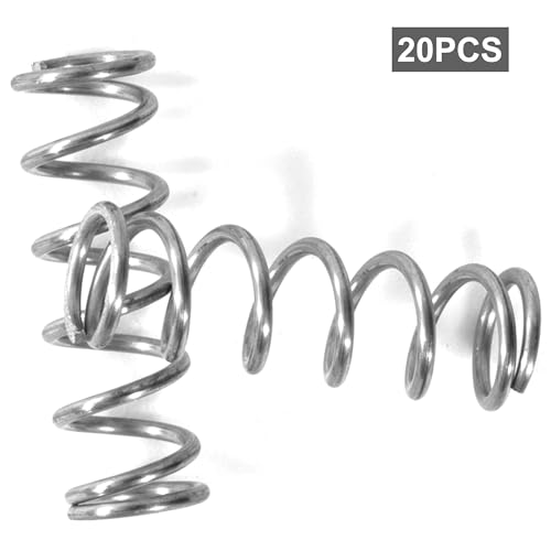 GUNGY Druckfeder Edelstahl Feder Druckfedern 15mm Drahtdurchmesser 0,6mm Außendurchmesser 5mm Länge 15mm Maximale Federkraft 1,35kg 20 Stück