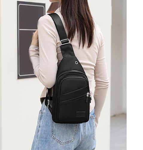 Chest Bag for Men Women, Sling Backpack with USB Hole, Crossbody Sling Bag3