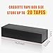 tutata Cassette Tape Storage Box, Cassette Tape Holder 14.25 x 4.5 x 3 Inch, Store Up to 20 Cassette Cases – 1 Pack