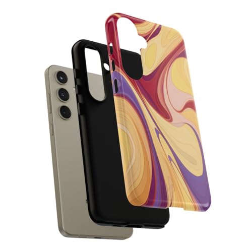 Coque Samsung S24 Plus jaune bordeaux rigide : protégez votre mobile avec style - 4