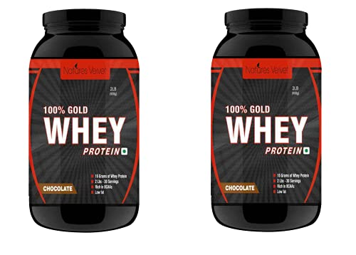 Image of nature's velvet Lifecare Gold Standard 100% Whey, Double Rich Chocolate, 2lb (1+1)
