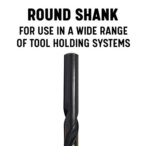 Image of Drill America KFD3 /64P12 KFD3 /64 HSS Split Point Killer Force Jobber Length Drill Bit, 3 /64 inch, Black and Gold (Pack of 12) - KFD3 /64P12