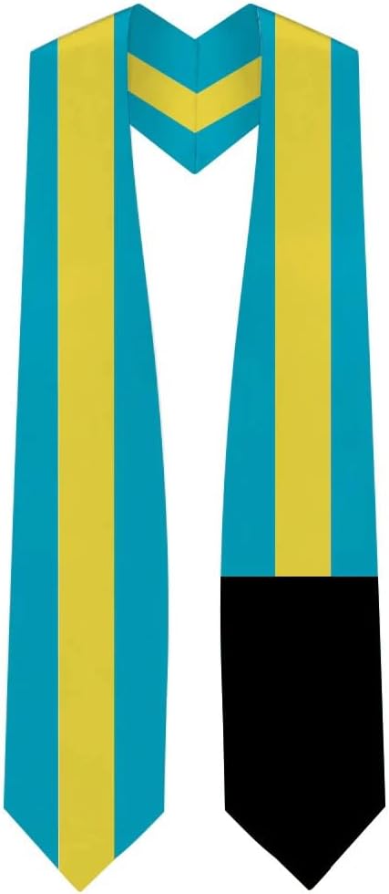CLERKMANS Flag Graduation Stole - Length & Width Fits All Body Types - Study Abroad International Stole image 3