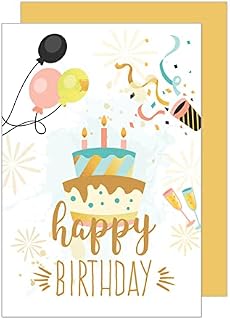 Edition Seidel Premium Birthday Card with Gold Embossing and Envelope Greeting Card Billet Birthday Happy Birthday Man Woman Single Sayings Card Gold (G2650 SW022)