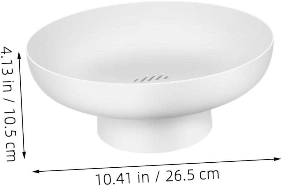 jojofuny 2pcs White Fruit Bowls Multifunctional Snack and Dessert Display Stands with Pedestal Base for Kitchen Table and Home Dining Decor