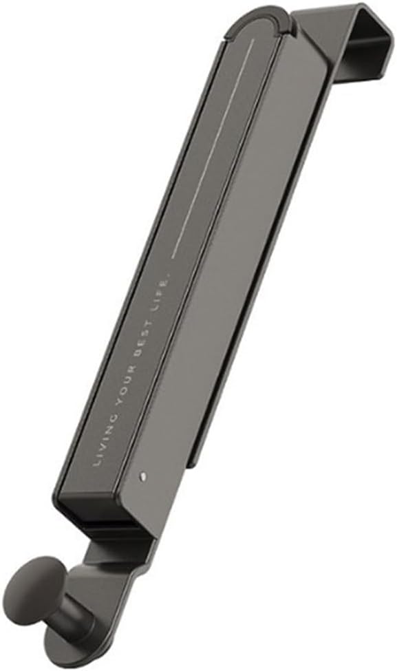 Foldable Door Hook Towels, Robes & – No-Drill Space-Saving Aluminum Alloy Wall-Mounted Hanging Rack, Compact Portable Clothes Drying Hook, White/Grey(Grey-2cm)